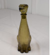 Carafe à décanter en verre vert en forme de chien