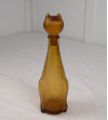 Decantador gato cristal marrón