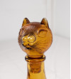 Decantador gato cristal marrón