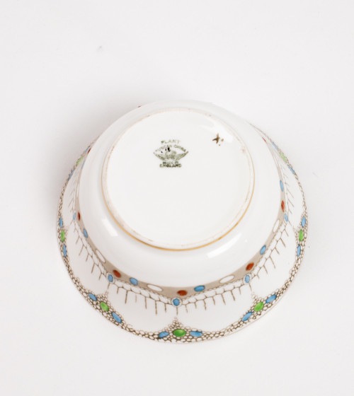 Service à thé à pois colorés (21 pièces)