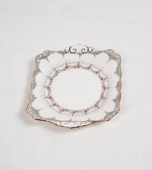 Service à thé à pois colorés (21 pièces)