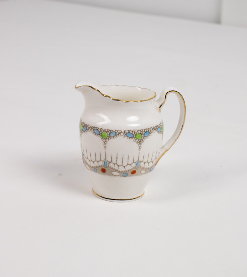 Service à thé à pois colorés (21 pièces)