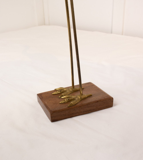 Oiseau en bois et métal doré