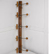 Porte-manteau avec crochets en bois et en métal