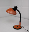 Lampe table orange en métal