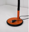 Lampe table orange en métal