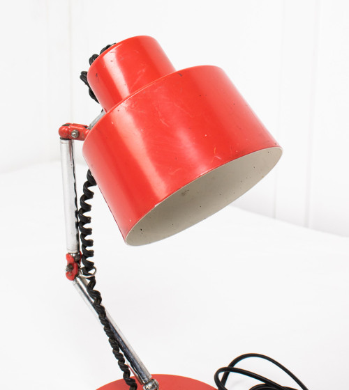 Lampe de table rouge articulée