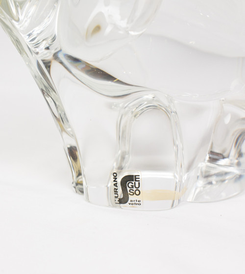 Elefante SEGUSO de cristal de MURANO (20 cm)