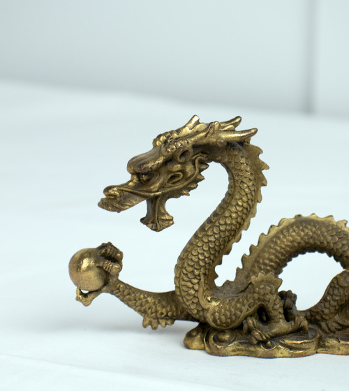 Dragon asiatique en bronze