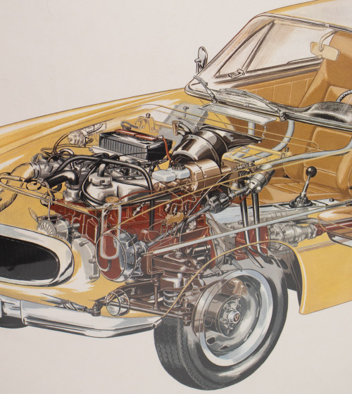 Affiche de voiture VOLVO 1800 ES