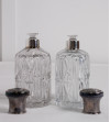 Lote de 2 botellas de cristal por perfume