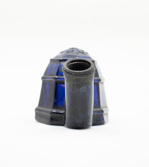 Encrier bleu ancien