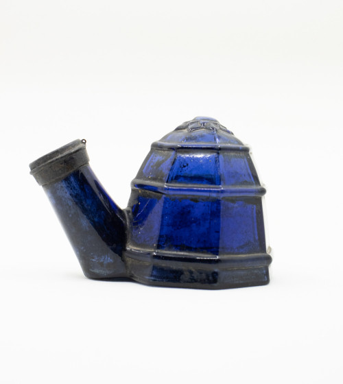 Antique blue inkwell
