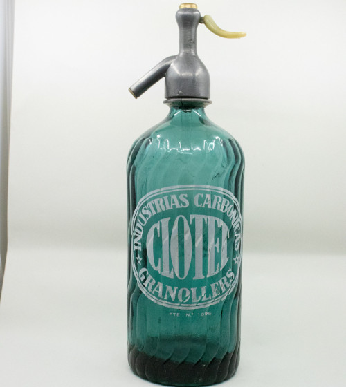 Siphon en verre bleu CLOTET