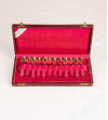 Juego de 12 cucharas moka chapadas plata 1925