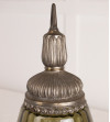 Lampe art déco en verre fumé et métal
