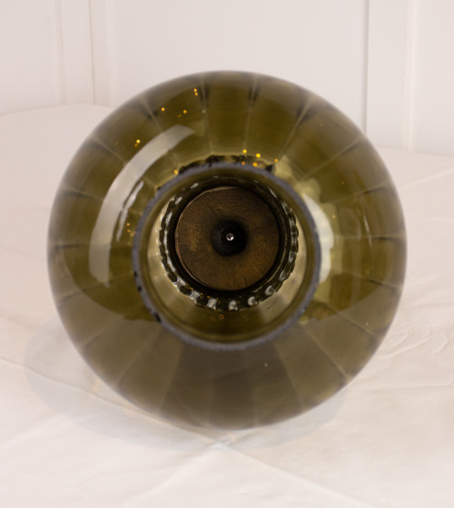 Lampada artdeco vidrio ahumado y metal