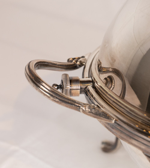 Eduardian stove, 1910, silver-plated