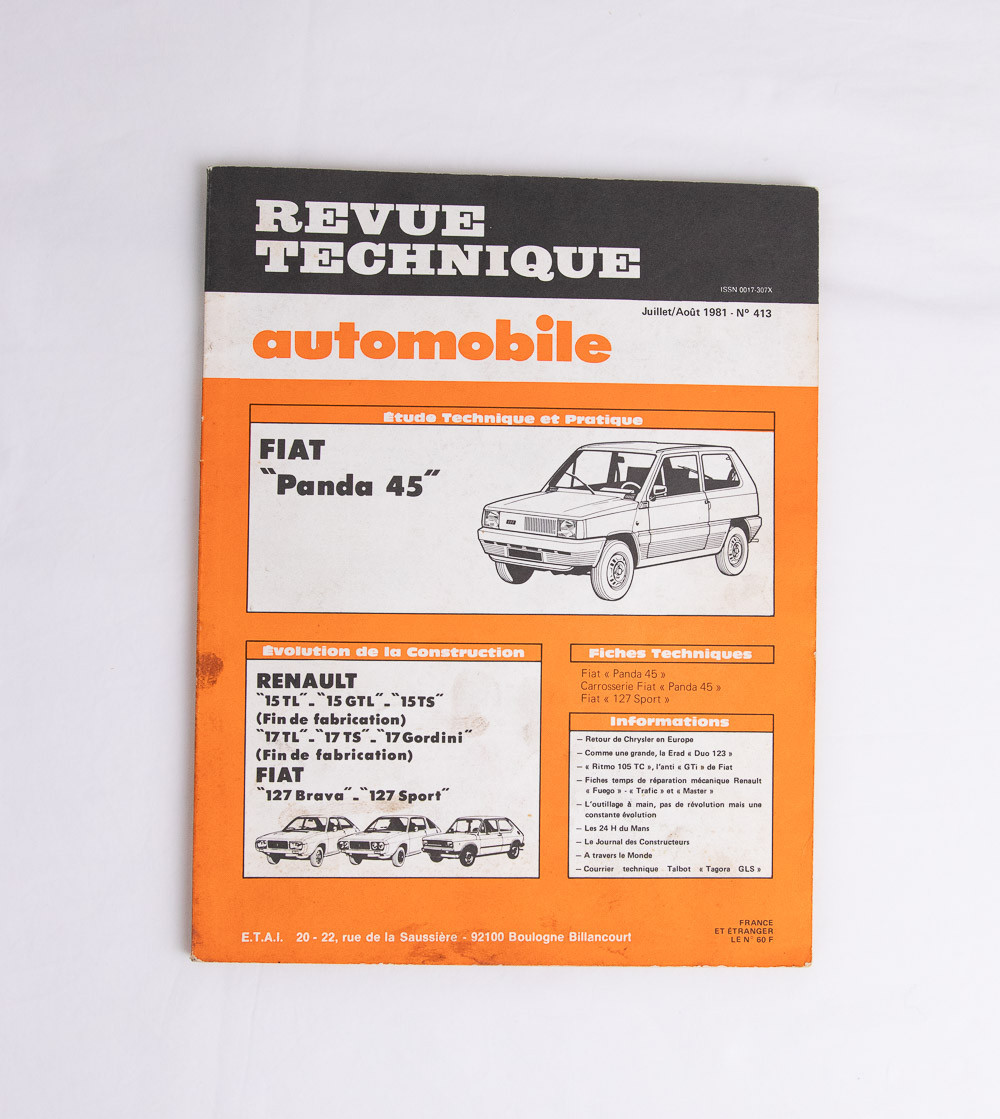 Magazine technique automobile FIAT panda 45 - Français