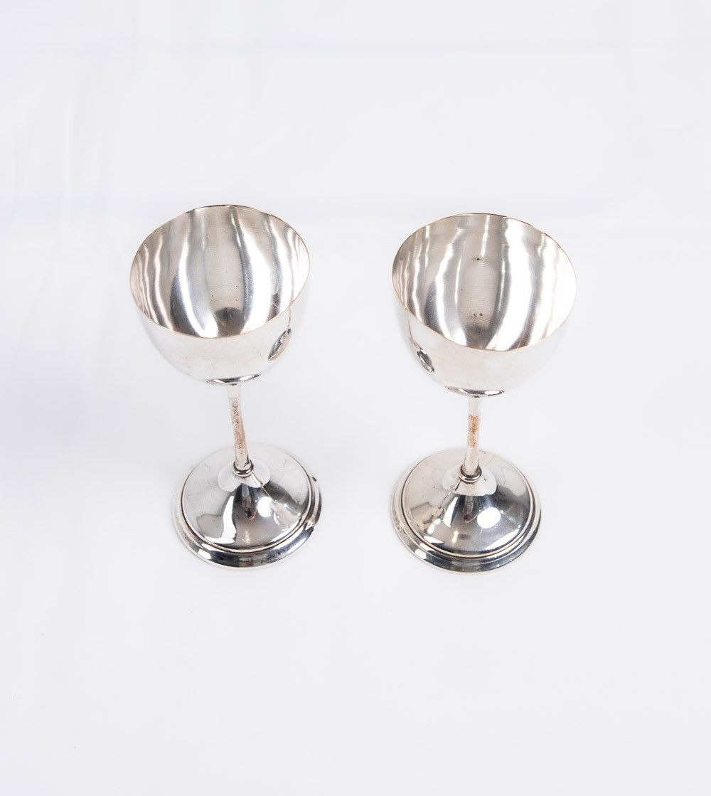 Verres à pied en argent (2 unités)