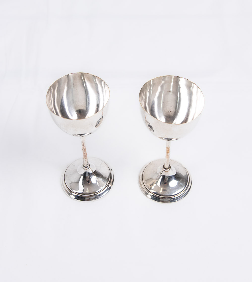 Verres à pied en argent (2 unités)