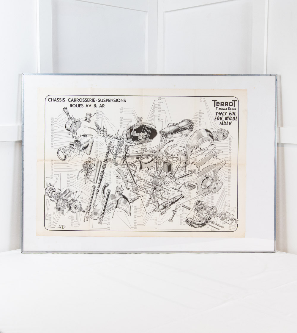Poster moto TERROT (chassis et carrosserie)