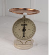 White scale with brass plate (lb and oz)
